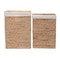 Hastings Home Portable Handmade Wicker Laundry Hampers with Lid made of Water Hyacinth, Set of 2 895248JRG - alternate 1